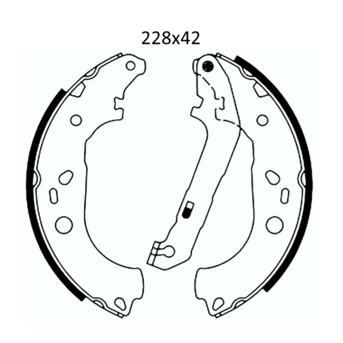 Колодки гальмівні задні 228x42 FORD Focus II 2004-2012 DA308 (GS8736) (пр-во DAFMI)