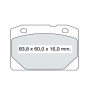 Колодки тормозные передние ВАЗ 2101 - 2107 D656SM (16) (пр-во DAFMI)