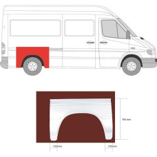 Рем заднего крыла MERCEDES SPRINTER (95- г.) левого\\правого "Високая"(пр-во KLOKKERHOLM)
