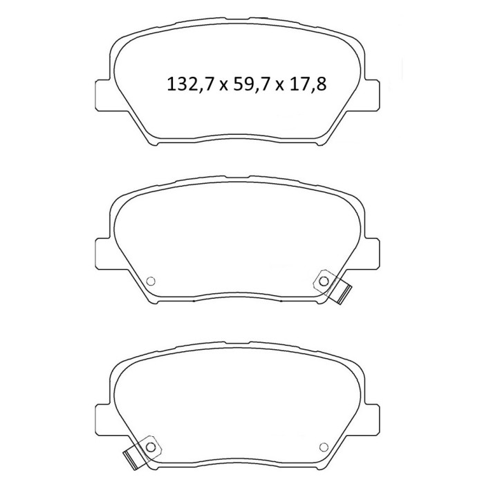 Колодки гальмівні передні HYUNDAI i30 (GD) 11-…, Elantra (MD,UD) 10-… // KIA ceed (JD) 12-..., Sorento II (XM) 09-…, Cerato 09-…, Carens IV 13-… D428E (GDB3549) (пр-во Intelli)