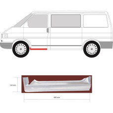 Порог VOLKSWAGEN TRANSPORTER IV левый (пр-во KLOKKERHOLM)