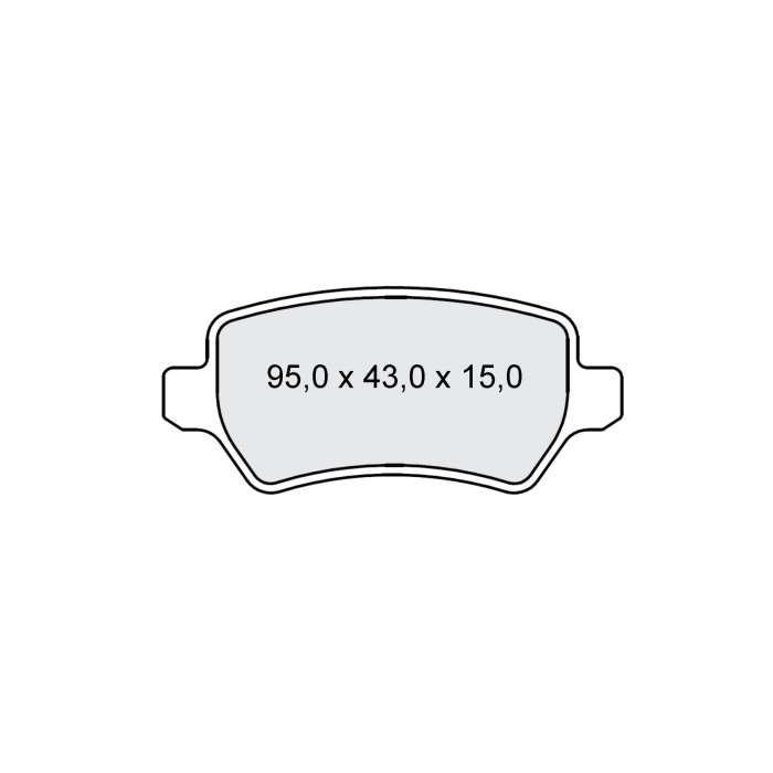 Колодки гальмівні задні OPEL Astra G/H 98-..., Meriva A/B 03-..., Zafira A/B 99-…, Combo 00-… D246E (GDB1515) (пр-во Intelli)