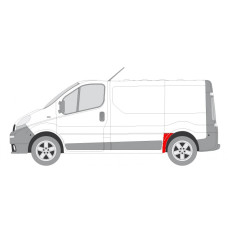 Ремкомплект крила RENAULT TRAFIC 01-14 заднього лівий (вир-во Polcar)