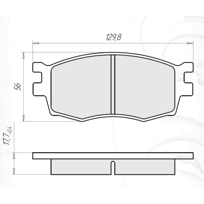 Колодки тормозные передние HYUNDAI Accent MC 05 -… KIA Rio II 05-… D114E (GDB3420) (пр-во Intelli)