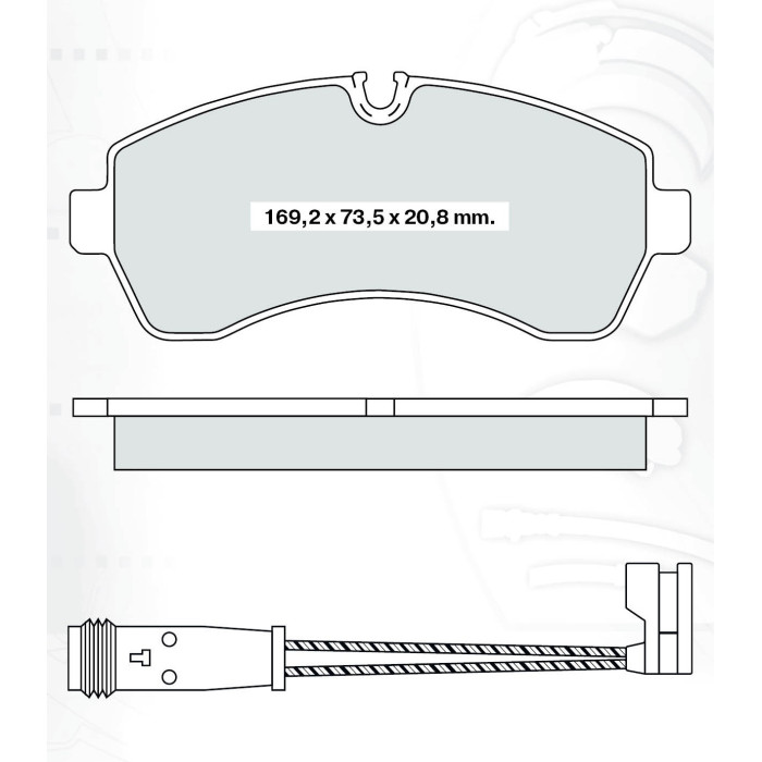 Колодки тормозные передние MB Sprinter  II (906) 06-…  // VW Crafter 06-…. D124E (GDB1696) (пр-во In