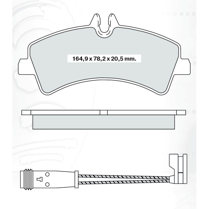 Колодки тормозные задние MB Sprinter  II (906) 06-…  // VW Crafter 06-…. D127Ei (GDB1699) (пр-во Int