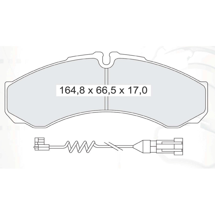 Колодки тормозные передние IVECO Dayli II 96-98, III 99-07, IV 06-11 D128E (GDB1534) (пр-во Intelli)