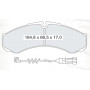 Колодки тормозные передние IVECO Dayli II 96-98, III 99-07, IV 06-11 D128E (GDB1534) (пр-во Intelli)