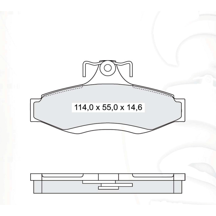Колодки тормозные задние DAEWOO Nubira (J100, J150) 99-03, Leganza 97-02, Tacuma 00-08 D135E (GDB317