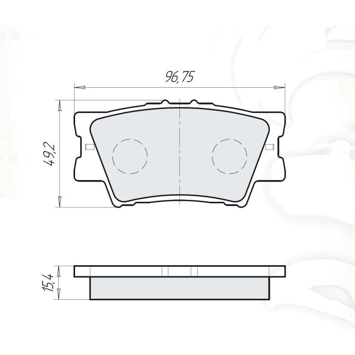 Колодки тормозные задние TOYOTA  Camry (V30) 06 -…, RAV 4 III (ACA, ACE) 05-…  D136E (GDB3426) (пр-в