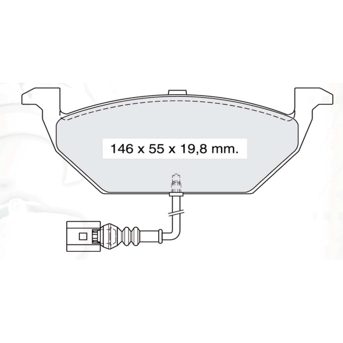 Колодки тормозные передние VW Golf IV 08.97-06.05, Polo Sedan (9A4) 03-…, Jetta IV 11-... // AUDI A3