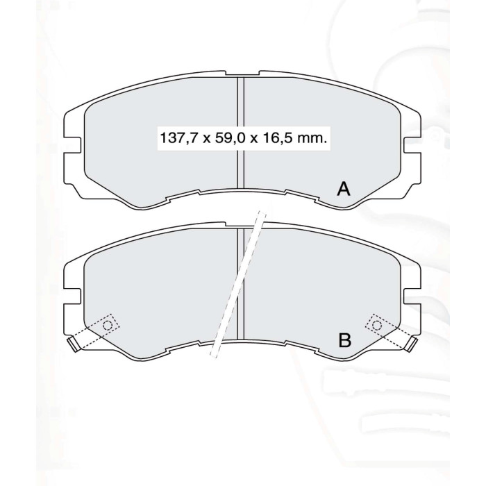 Колодки тормозные передние OPEL Frontera A, B 92-02, Monterey A, B 92-99  //  ISUZU Trooper 91-08 D1