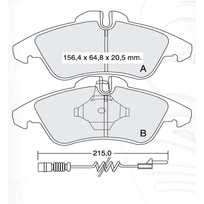 Колодки тормозные передние MB Sprinter (901, 902, 903, 904, 906, 909) 95-…, Vito 638 97-03 // VW LT