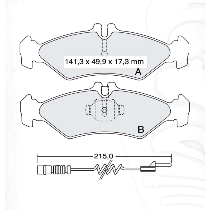 Колодки тормозные задние MB Sprinter (901, 902, 903) 95-... //  VW LT II 28-35, 28-46 96-06 D147Ei (