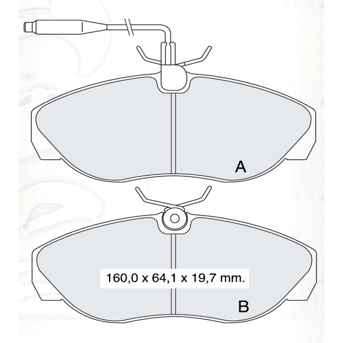 Колодки тормозные передние PEUG Boxer 94-02  // FIAT Ducato 94-02  //  CIT Jumper 94-02 D150E (GDB11