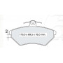 Колодки тормозные передние VW Golf III (1H1) 91-99, Vento (1H2) 91-98, Polo (6N2) 99-01, Caddy II 95