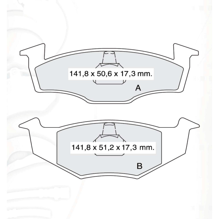 Колодки тормозные передние VW Polo (6N1, 6N2) 94-01, Lupo (6X1, 6E1) 98-05  //  SKODA Fabia  I, II 9