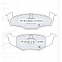 Колодки тормозные передние VW Polo (6N1, 6N2) 94-01, Lupo (6X1, 6E1) 98-05  //  SKODA Fabia  I, II 9