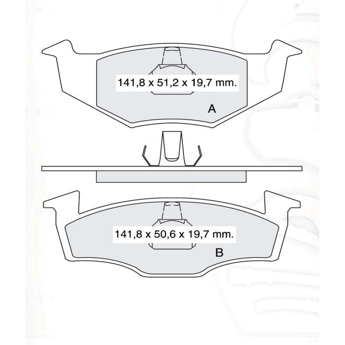 Колодки тормозные передние VW Golf III 91-99, Vento 91-98, Polo 95-01  //  SEAT Ibiza II, III 93-02,