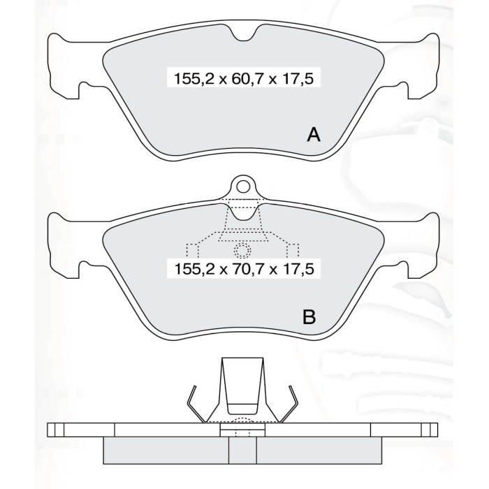 Колодки тормозные передние OPEL Omega B 94-00, Calibra A 92-97  //  SAAB 900 II 93-98 D160Ei (GDB116
