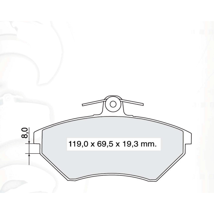 Колодки тормозные передние VW Passat V 96-00  //  AUDI A4 (8D2) 94-00 D161Ei (GDB1366) (пр-во Intell