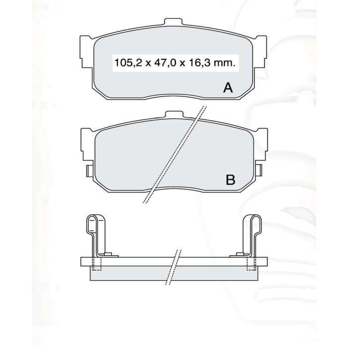Колодки тормозные задние NISSAN Maxima QX (A33) 99-03, Almera I (N15), II (N16) 95-05, Primera (P10)