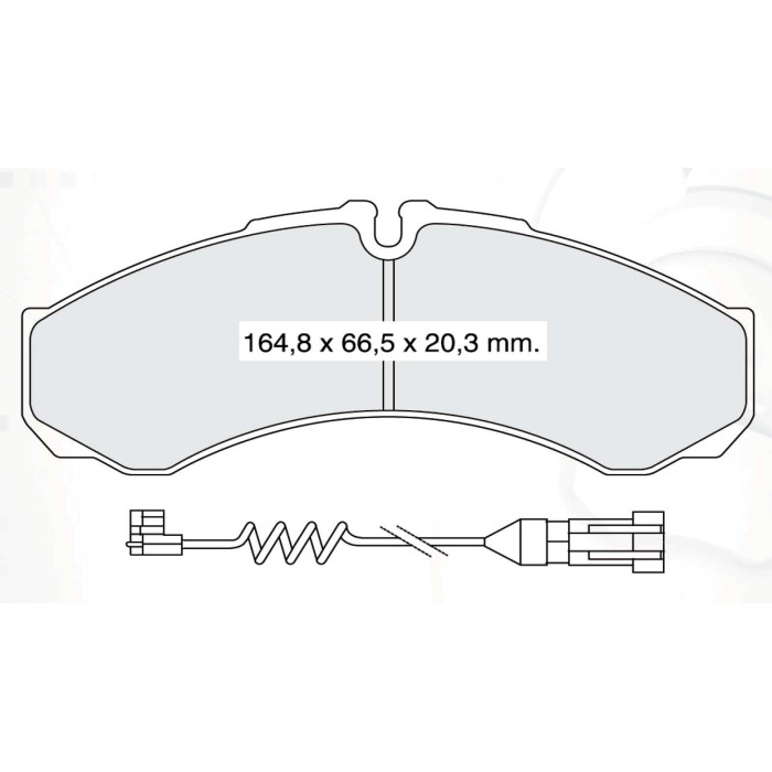 Колодки тормозные задние IVECO TurboDayli I, II, III, IV, V, VI 85-… D164E (GDB1609) (пр-во Intelli)