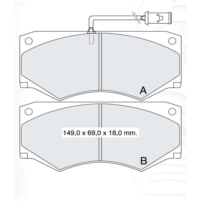 Колодки тормозные передние IVECO Dayli II 89-99 D168E (GDB1248) (пр-во Intelli)