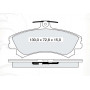 Колодки тормозные передние MITSU Carisma 95-06, Space Star 98-04 //  VOLVO S40/V40 95-04 D169Ei (GDB