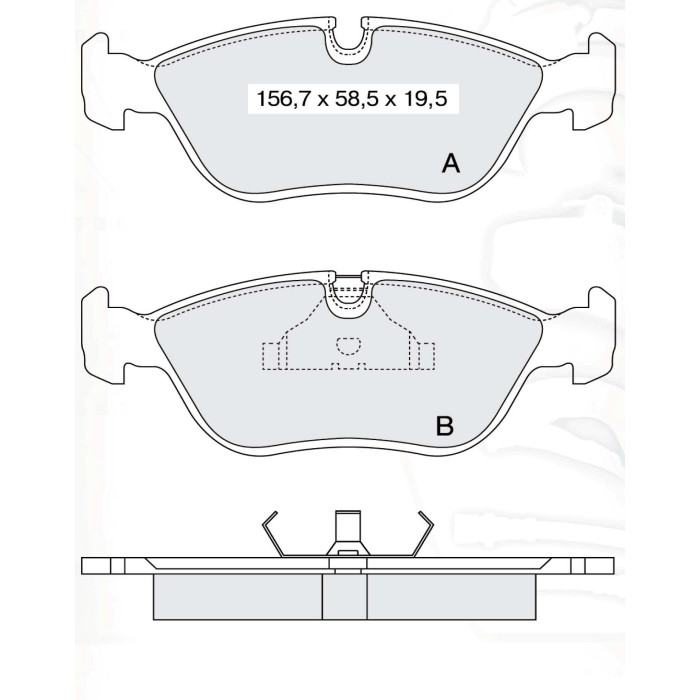 Колодки тормозные передние Volvo 850 91-96, S70/V70 97-00 D176E (GDB1159) (пр-во Intelli)