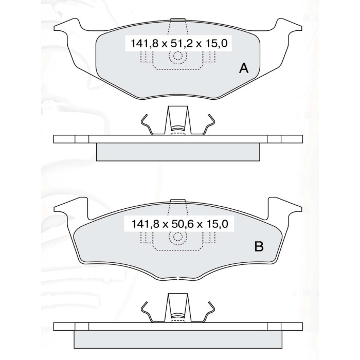 Колодки тормозные передние VW Golf III 91-97, Vento 91-98, Polo 99-01  //  SEAT Ibiza II, III 93-02,