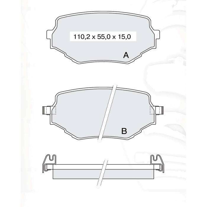 Колодки тормозные передние SUZUKI Vitara 94-05, Grand Vitara 98-03 D178Ei (GDB3132) (пр-во Intelli)