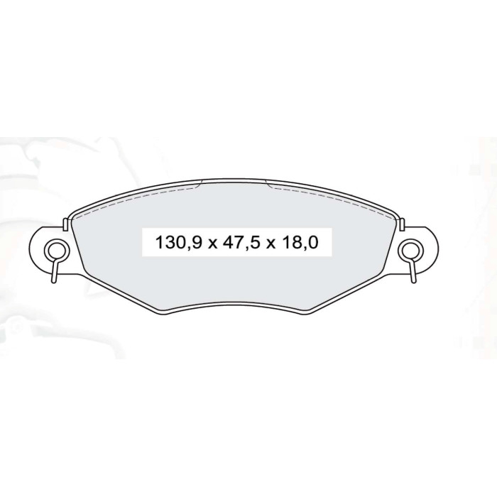 Колодки тормозные передние PEUG 206 98-…, 306 94-01  //  CIT Xsara 97-05  //  RENA Kangoo 97-…, Symb