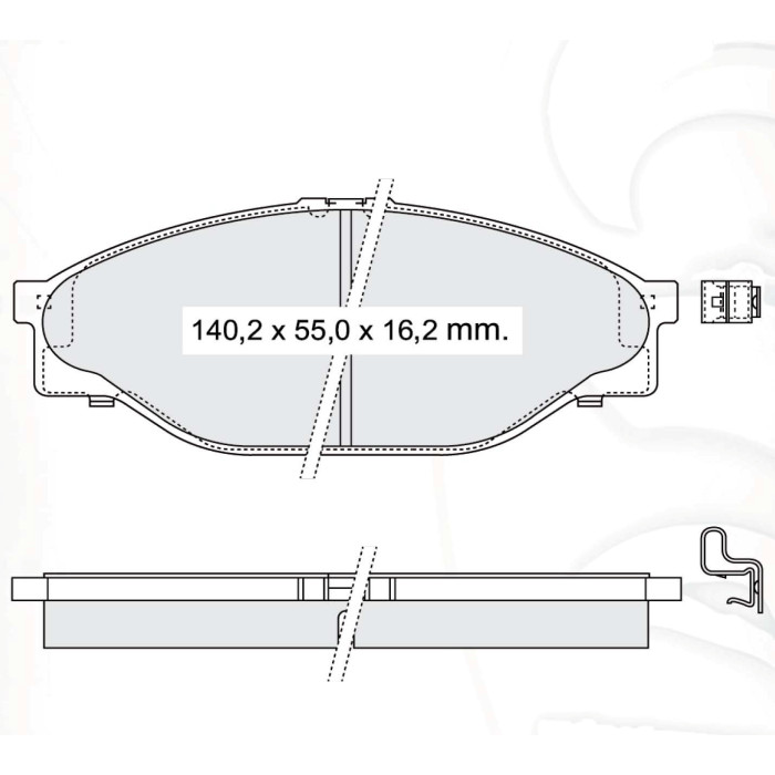 Колодки тормозные передние TOYOTA Hi-Ace II, III 83-95, HILUX VI 96-04  //  GREAT WALL Deer 4/2 96-1