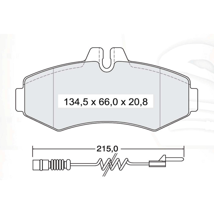 Колодки тормозные передние MB Vito (638) 96-03, V-Classe (638/2) 96-03 [BOSCH] D186E (GDB1373) (пр-в
