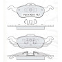 Колодки тормозные передние FORD Focus I 98-04  D189E (GDB1358) (пр-во Intelli)