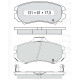 Колодки тормозные передние HYUNDAI Sonata IV (EF), V (NF), VI (YF) 01-…, Elantra (XD) 01-06, Tucson
