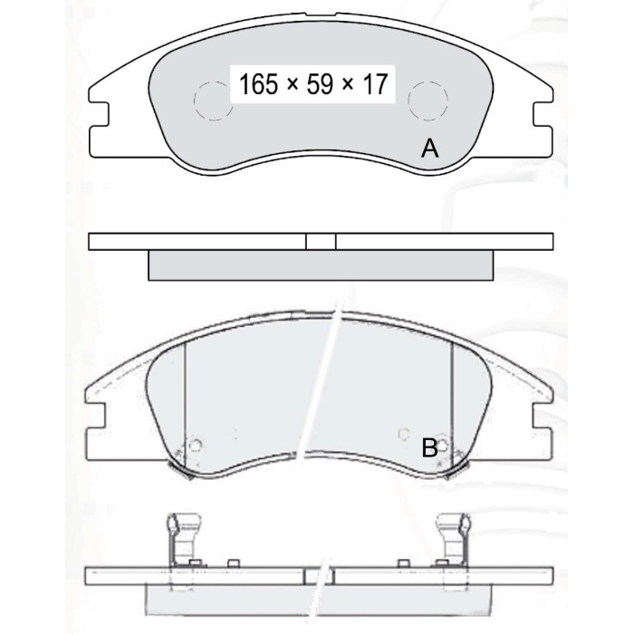 Колодки тормозные передние KIA Cerato (LD0) 04-09 D193E (GDB3367) (пр-во Intelli)