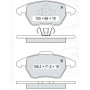 Колодки тормозные передние VW IV 10-…, Polo Sedan 10-...  // SKODA Rapid 15-... //  SEAT Ibiza V 15-
