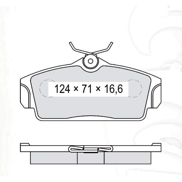 Колодки тормозные передние NISSAN Almera II (N16) 00-06, Primera (P11) 96-01 D197E (GDB3168) (пр-во