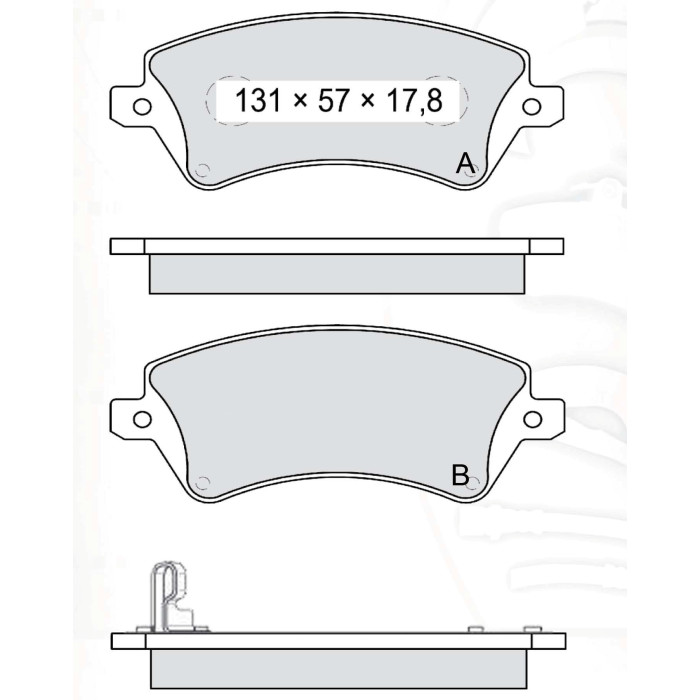 Колодки тормозные передние TOYOTA Corolla VIII, IX (E11, E12) 97-07 D201E (GDB3288) (пр-во Intelli)