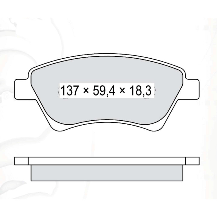 Колодки тормозные передние RENA Kangoo 01-…, Megane II 02-…, Scenic II 03-…, Grand Scenic II 04-… D2
