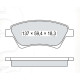 Колодки тормозные передние RENA Kangoo 01-…, Megane II 02-…, Scenic II 03-…, Grand Scenic II 04-… D2