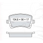 Колодки тормозные задние VW Golf V, VI  03-13, Passat B6, B7 05-15, Jetta III 05-10, Caddy III 08-…,