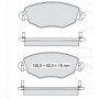 Колодки тормозные передние FORD  Mondeo III 00-07  //  JAGUAR X-Type 01-09 D205E (GDB1434) (пр-во In