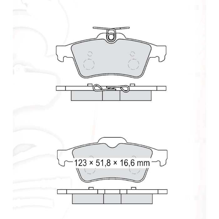Колодки тормозные задние FORD Focus II 04-12  //  MAZDA 3 (BK, BL) 04-…  //  VOLVO S40 II/V50 04-…