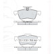 Колодки тормозные задние FORD Focus II 04-12  //  MAZDA 3 (BK, BL) 04-…  //  VOLVO S40 II/V50 04-…