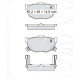 Колодки тормозные задние HYUNDAI Elantra (XD) 00-06, Coupe I/II  //  KIA Cerato I/II 04-13  //  NISS