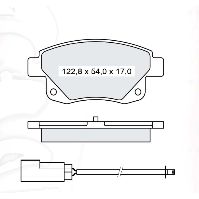 Колодки тормозные задние FORD Transit 06-14, Tourneo 06-14 D212Ei (GDB1725) (пр-во Intelli)