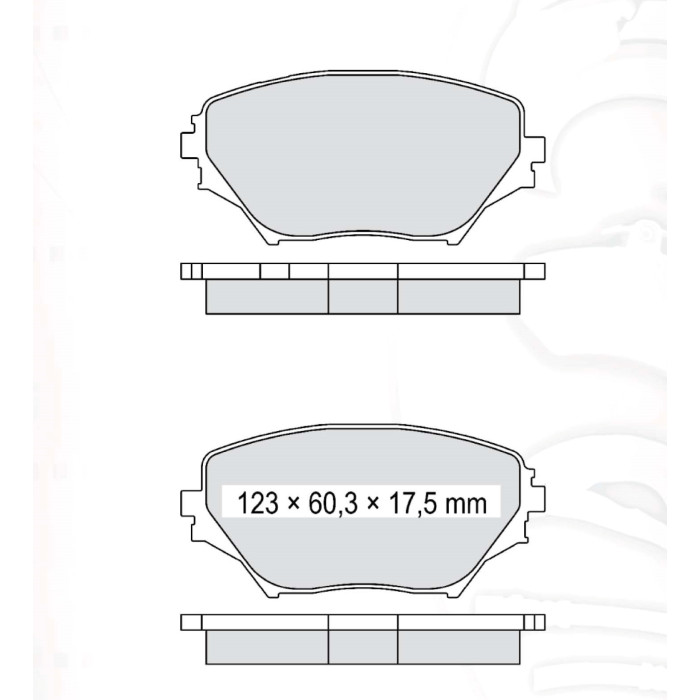 Колодки тормозные передние TOYOTA RAV 4 II 00-05 D215E (GDB3251) (пр-во Intelli)